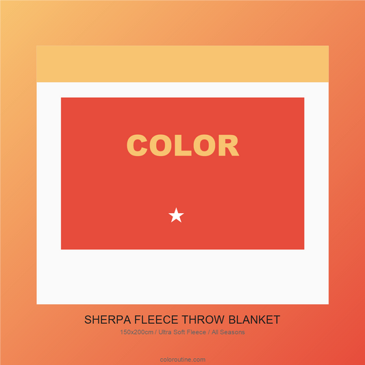 Coloroutine Sherpa Fleece Throw Blanket